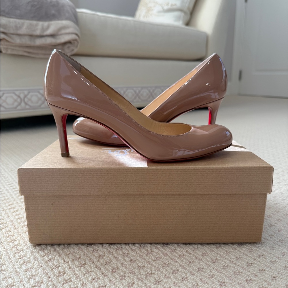 Christian Louboutin Simple Pump 70 Patent Nude